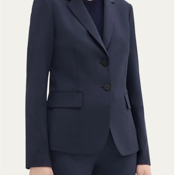 Theory Navy Wool Carissa Blazer 6 - Picture 6 of 8